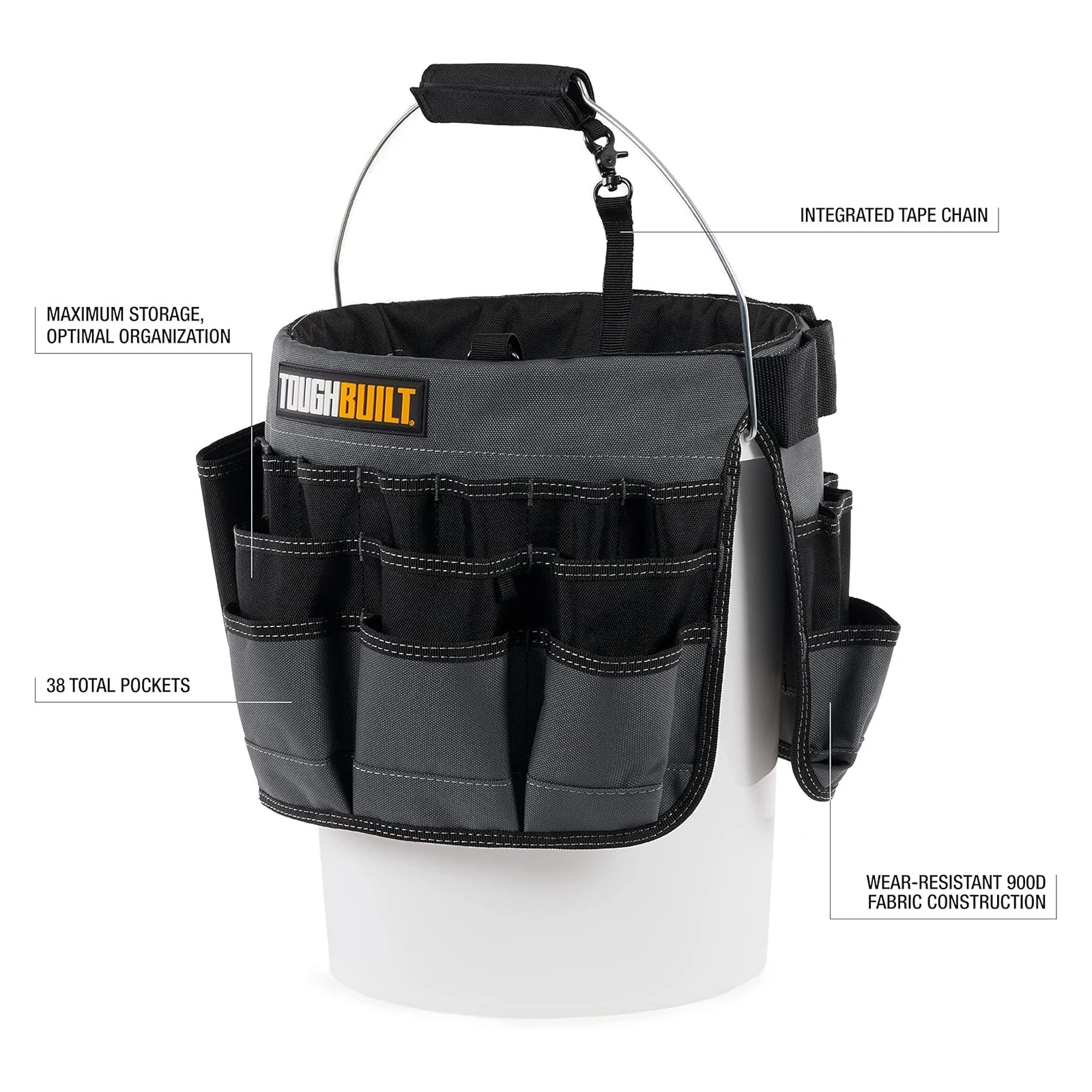 TOUGHBUILT TB-85 Bucket Organizer Multi-functional Bucket Bag Tool Accessories