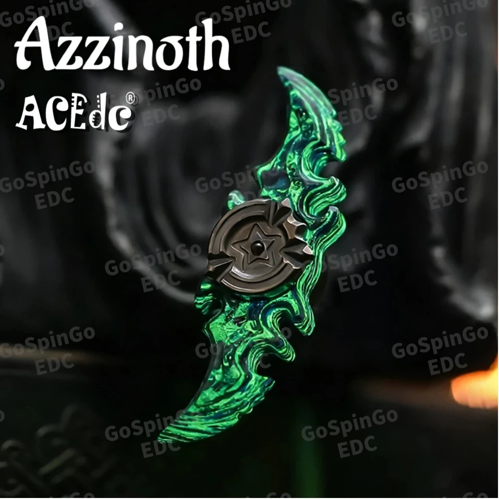 ACEdc Original Azzinoth Fidget Spinner Fidget Toys For Adults Office Desk Accessories Portable Office Two-Bladed Fidget Spinner