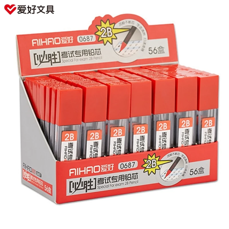 Chì Đổ Lại Cho Cơ Bút Chì Mịn Chống Phá 2B Cơ Bút Chì Dẫn Đổ 5 Chiếc/Ống Với Bộ Bảo Quản Trang Sức Giọt