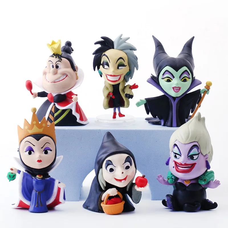 Anime Maleficent Petit Villain Poisonous Witch Movie Cruella De Vil Queen Character Model Figure Decoration Toys Christmas Gift view 2