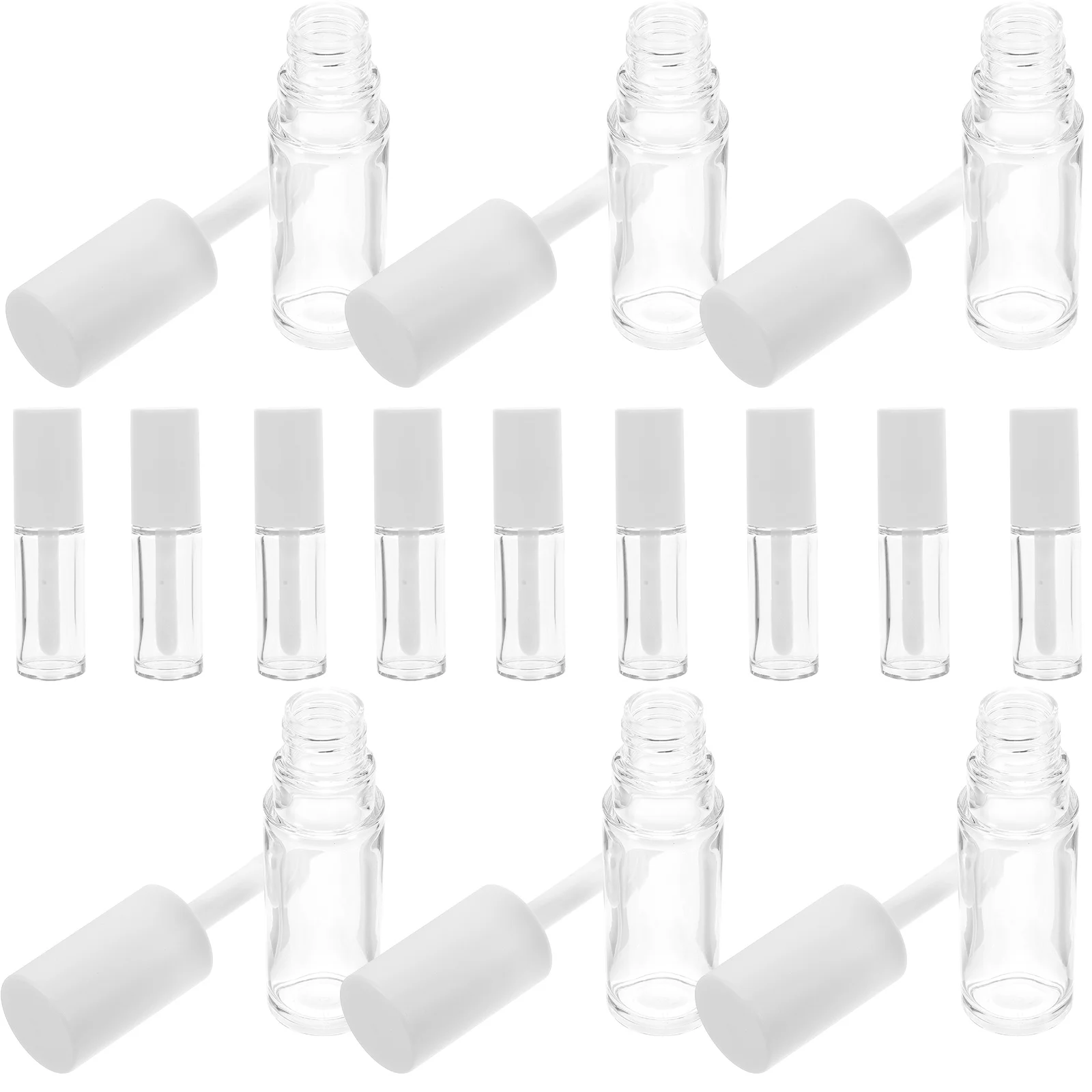 Recipientes grandes do bálsamo da tonalidade da escova do bordo, tubo do brilho, vazio com varinha, tubos claros do animal de estimação, 10ml, 15 pcs