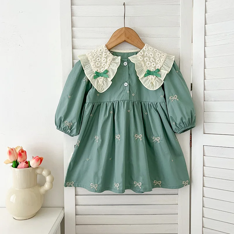 

Sisters Outfit Style Girls' Dress Spring and Autumn New Pure Cotton Long Sleeve Baby Romper Baby Girl Crawling Suit Children's D