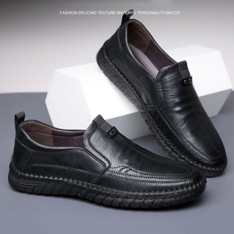 Nuove scarpe Casual in pelle da uomo alla moda traspiranti versatili tendine scarpe con suola morbida antiscivolo scarpe resistenti all'usura e Comfort