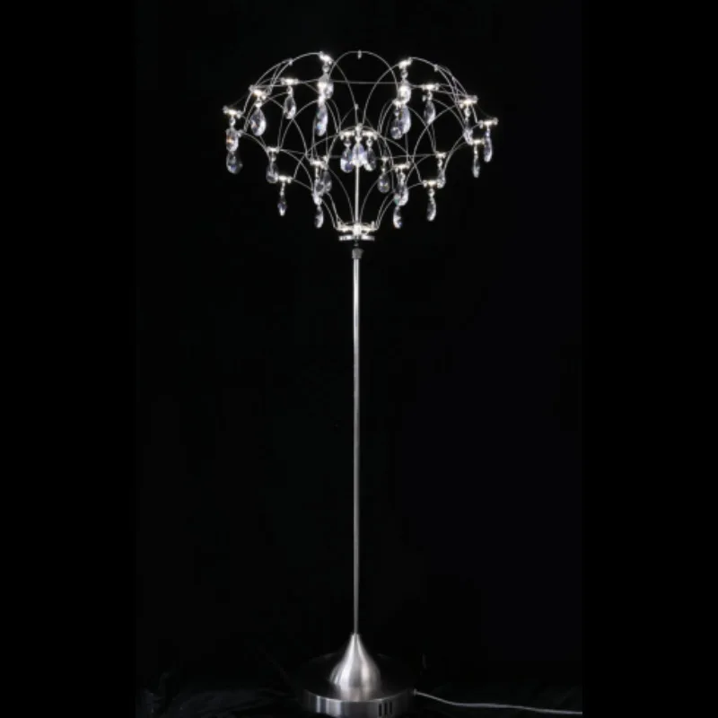 

Italian light luxury, crystal light cube floor lamp, modern, next to the sofa in the living room