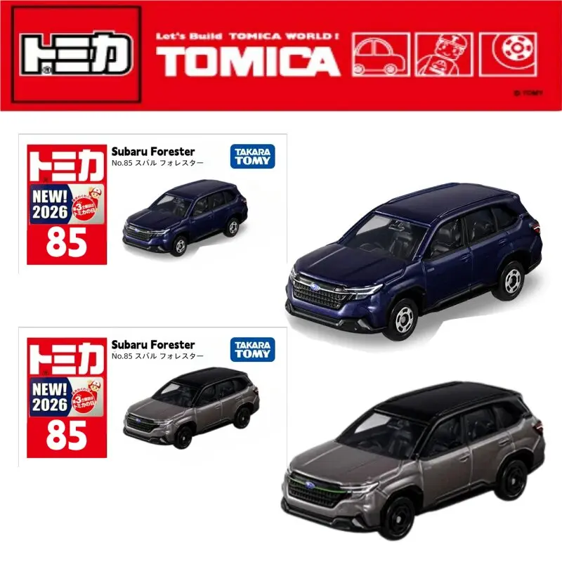 TOMICA 1:64 Reguläre Rot-Weiß-Box Nr. 85 Subaru Forester, Neuankömmling im November, Druckguss-Modellauto, Hobby-Sammlerstück