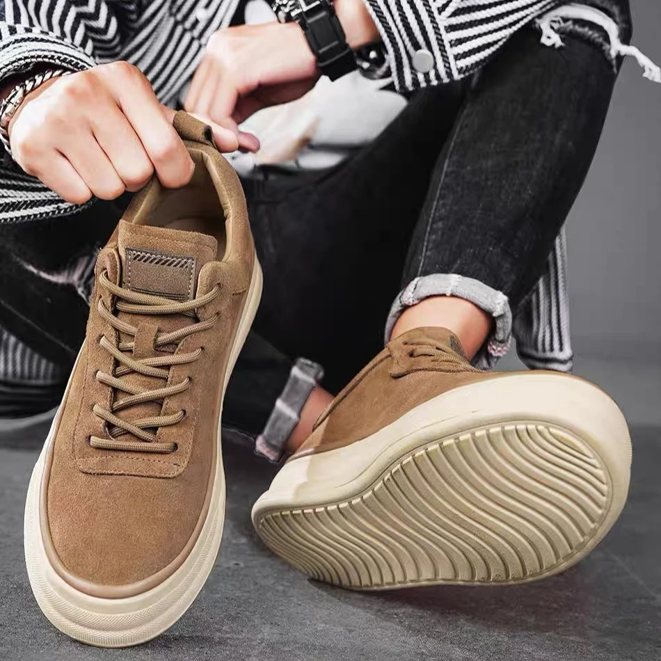 Men's Casual Shoes Luxury Suede Sneakers Platform Vulcanized Shoes Comfortable Sport Running Shoe Skateboard Shoes for Men Tenis - view 5