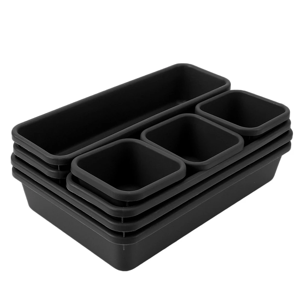 8 teil/satz Lagerung Schublade Lagerung Box Kleinigkeiten Schmuck Halter Make-Up Organizer Box Küche Badezimmer Lagerung Tabletts Schrank Abdeckung