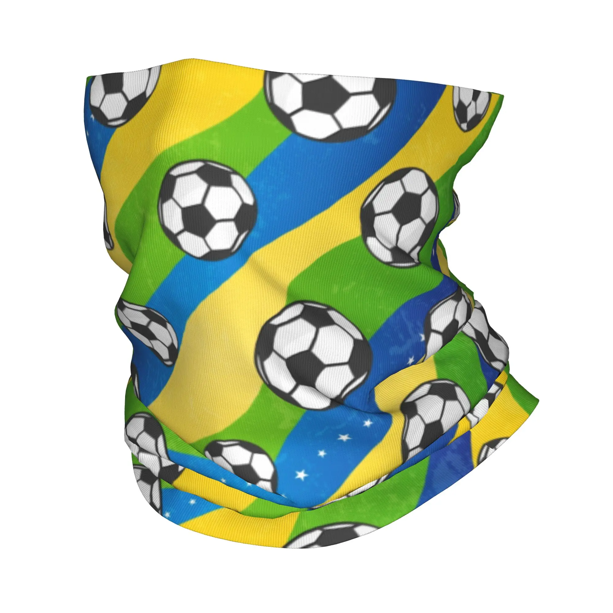 Custom Football Pattern Bandana Neck Gaiter UV Protection Face Scarf Cover Women Men Soccer Ball Sports Headwear Tube Balaclava