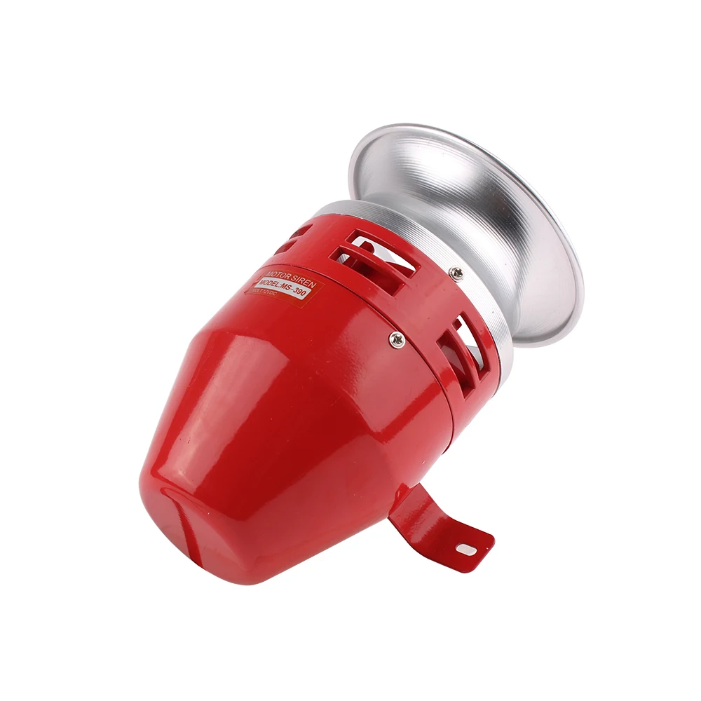 AC220V110V DC12V24V Red Mini Metal Motor Siren Industrial Fire Alarm Sound Electrical Guard Against Theft MS-390 Horn Driven