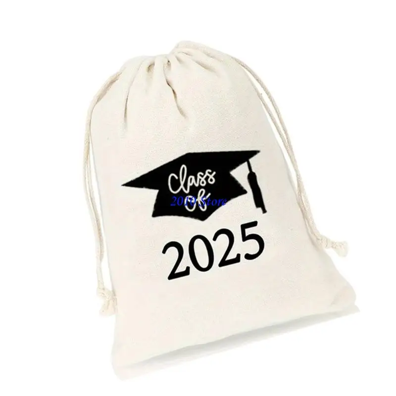 

F3MF Canvas Shinkstring Gift Sacds 2025 Студенческие стажировки для выпускного праздника для хранения небольших подарков и