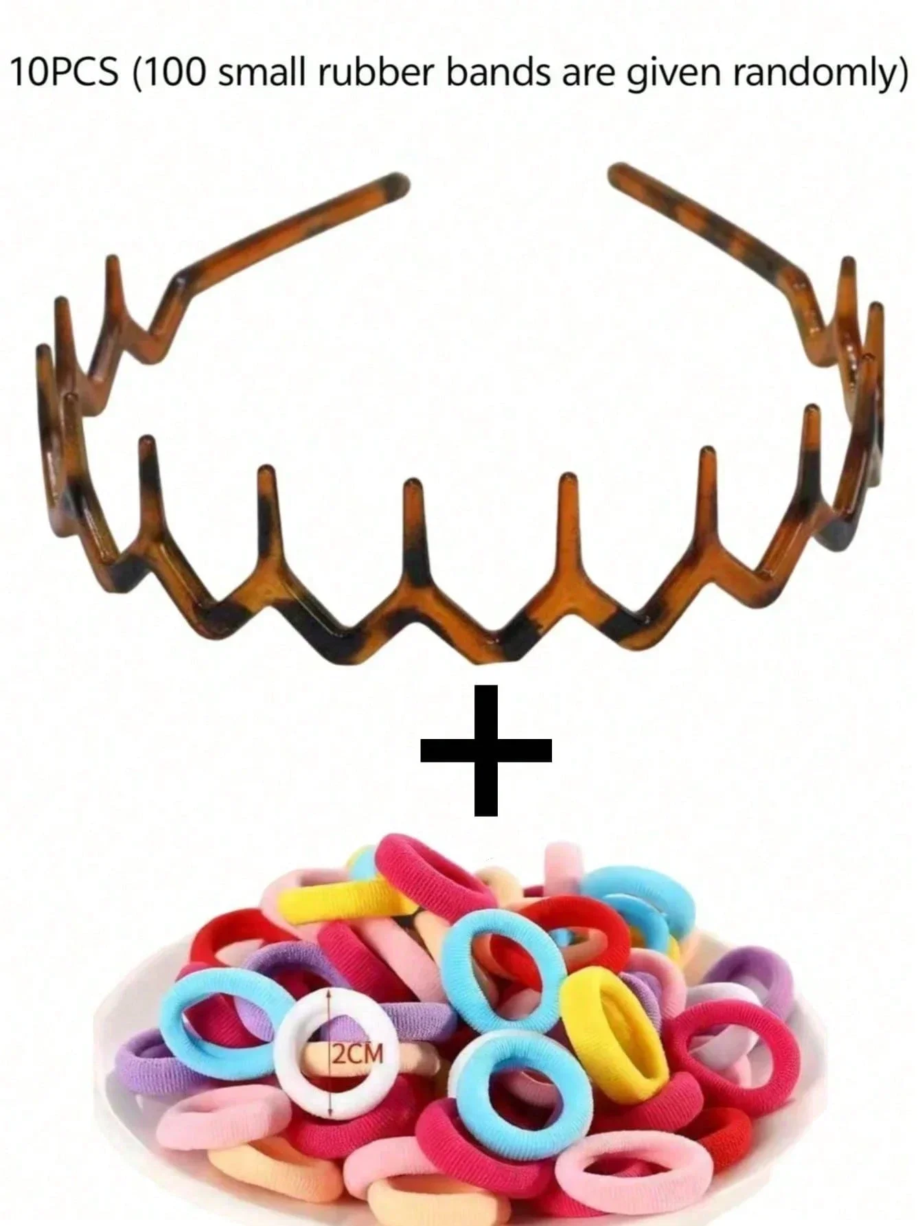 

Волнистая пластиковая повязка на голову с зубчатой поверхностью для легкого крепления, аксессуар для волос для женщин с резинками