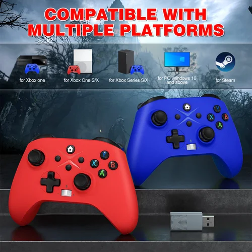 Imagen 2 del producto Mando inalámbrico para Xbox One Series X/S/PC/IOS/Android/Steam, giroscopio de 6 ejes con función Turbo, mando para consolas de juegos