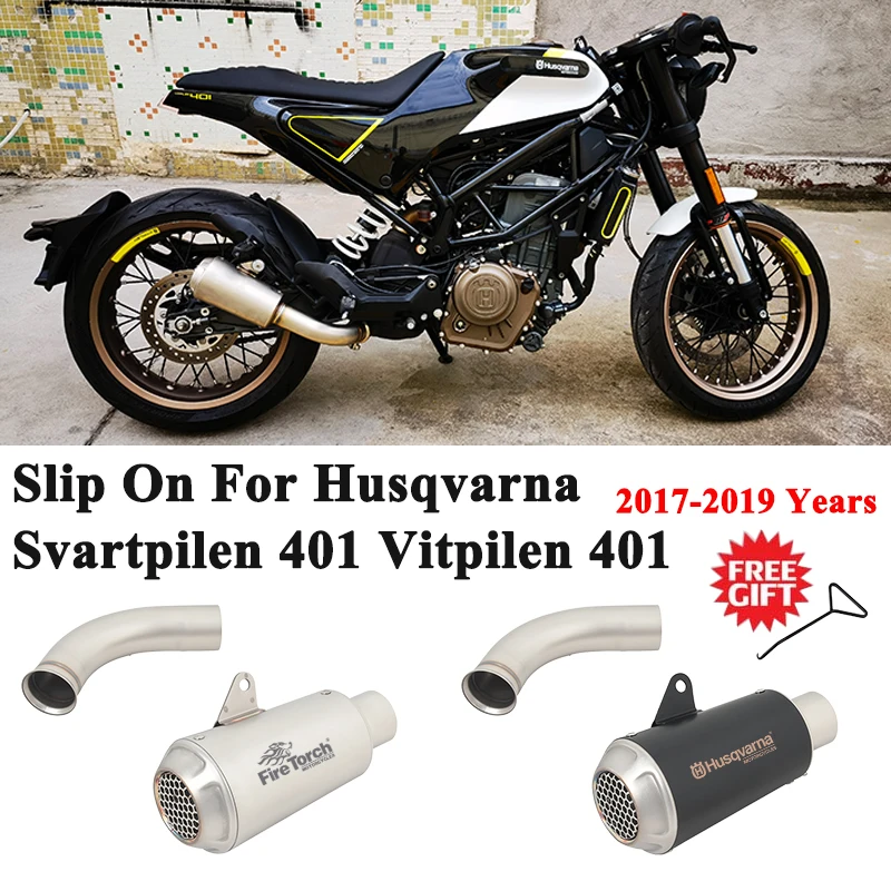 

Для Husqvarna Svartpilen 401 Vitpilen 401 2017 2018 2019 системы выхлопных газов мотоцикла изменить глушитель сетка Соединительная труба скольжение