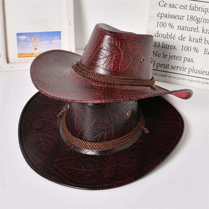 Men Women Fashion Cow Head Decorate Western Cowboy Hat Outdoor Sun Hat Unisex Vintage Gentleman Jazz Hats for Men Panama Hat