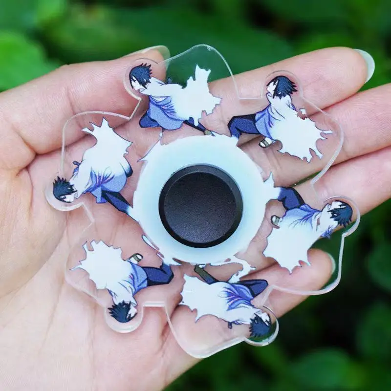 Anime Naruto Fingertip Spinner Antistress Fidget Toys Hot Sasuke Uchiha Funny Fingertip Spinner Toys for Kids Children Xmas Gift