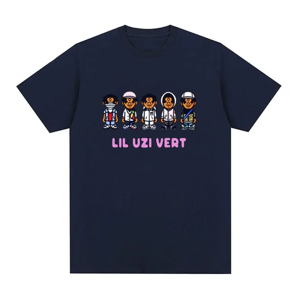 Rapper Lil Uzi Vert Graphic T-shirt Men Fashion Hip Hop Short Sleeve Oversized T-shirts Summer 100% Cotton Comfort Loose T Shirt