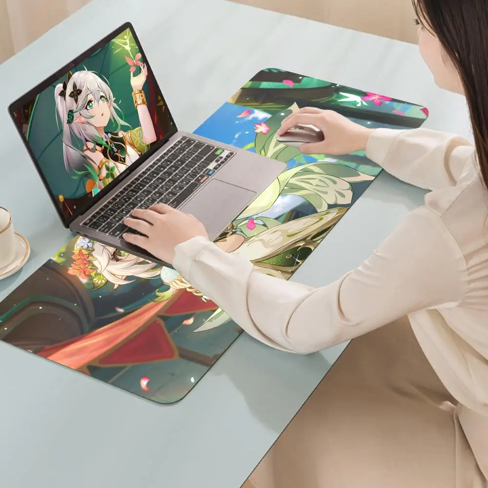 Genshin Impact Nahida Luxury Mouse Pad Large Anime Desk Mat Luxury Desktop Cartoon Gaming Gamer Keyboard Office Computer Cushion