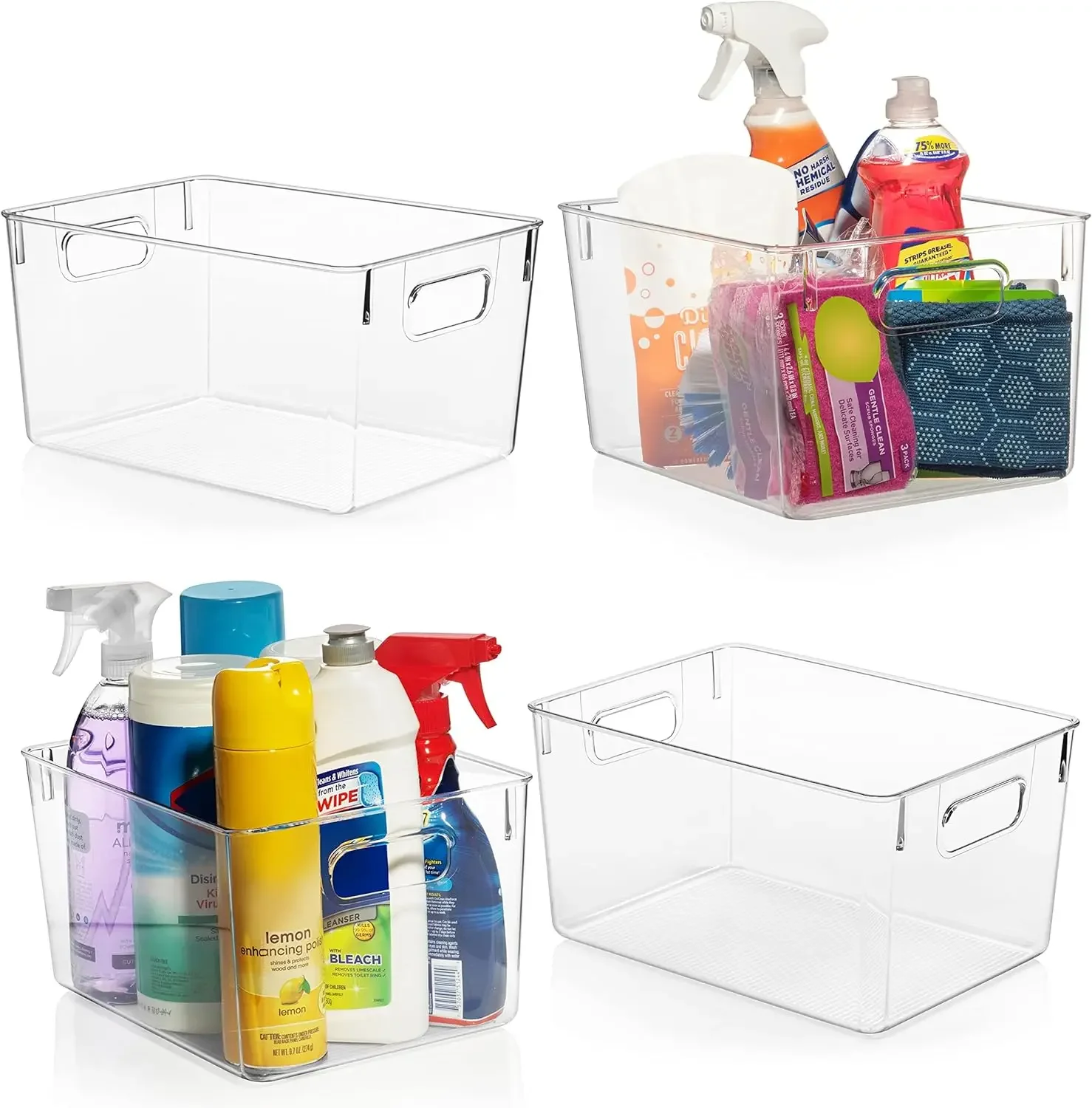 

ClearSpace Clear Plastic Storage Bins – Pantry Organizers & Storage Containers, Cabinet Organizer - Home Organization Must Haves