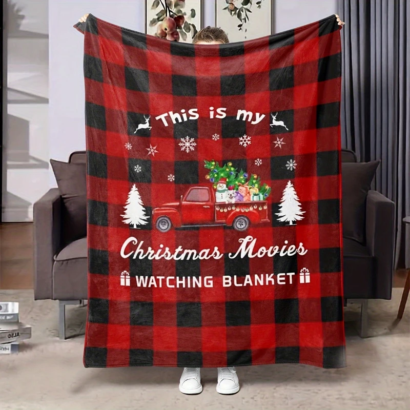 Classic Red Black Tartan Plaid Throw Blanket,Warm Living Room,Lap Cover,Birthday Anniversary Home Casual Gathering Present