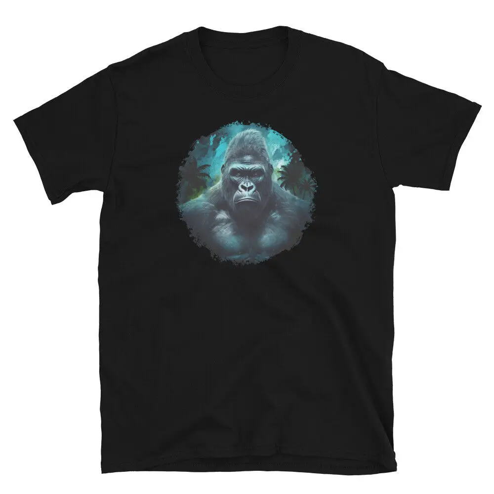 Gorilla Silverback T-shirt Jungle King Graphic Tee Silver Back