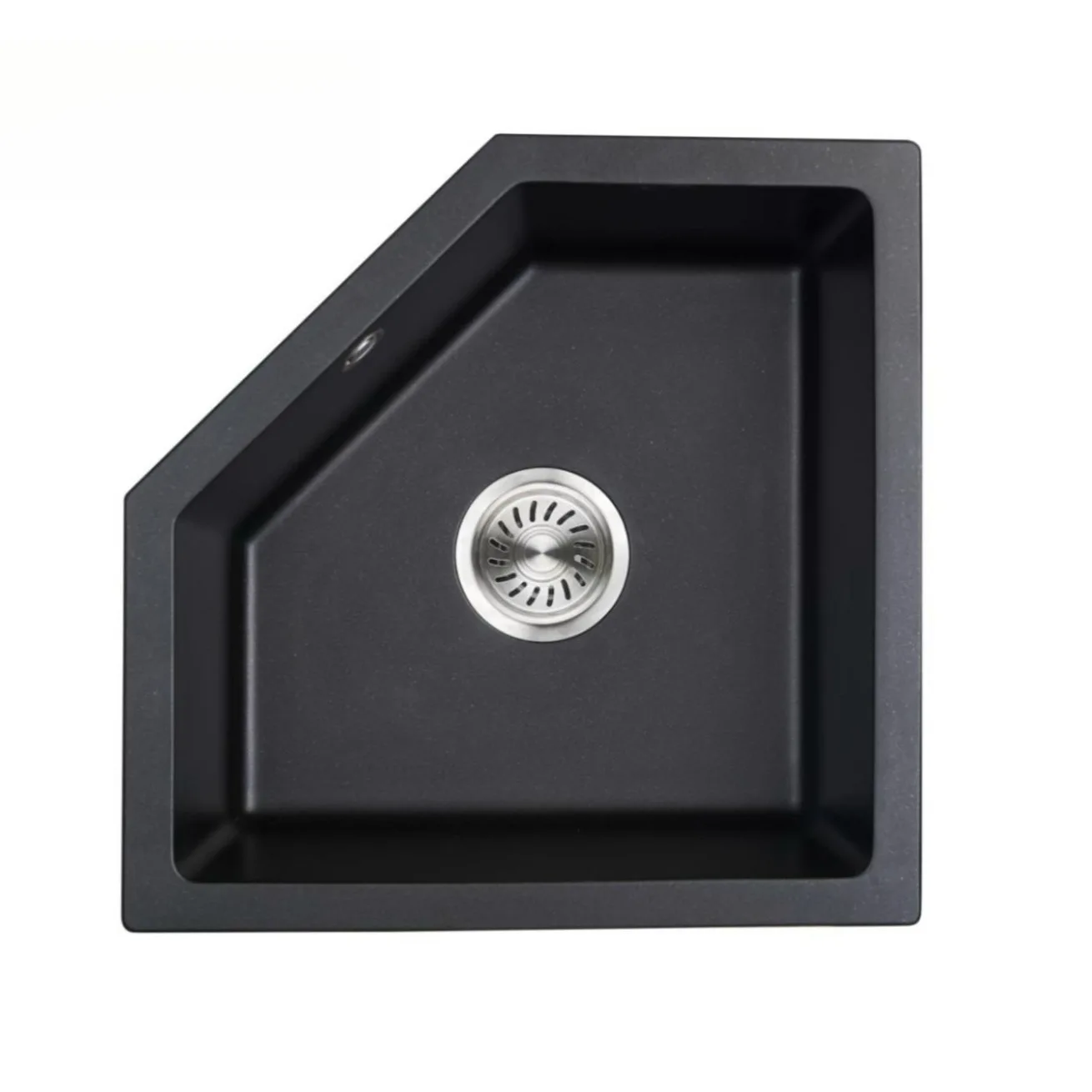CX corner diamond sink quartz stone large single tank kitchen special-shaped vegetable basin