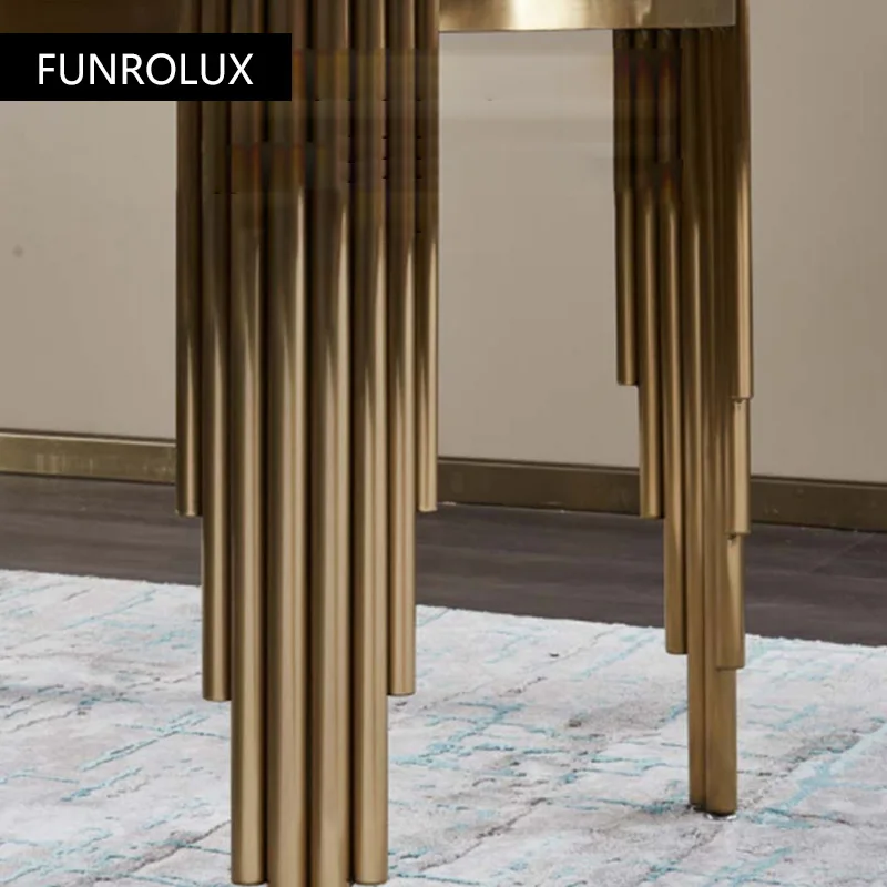 Modern marble dining tables Nordic small apartment home rectangular post-modern dining table