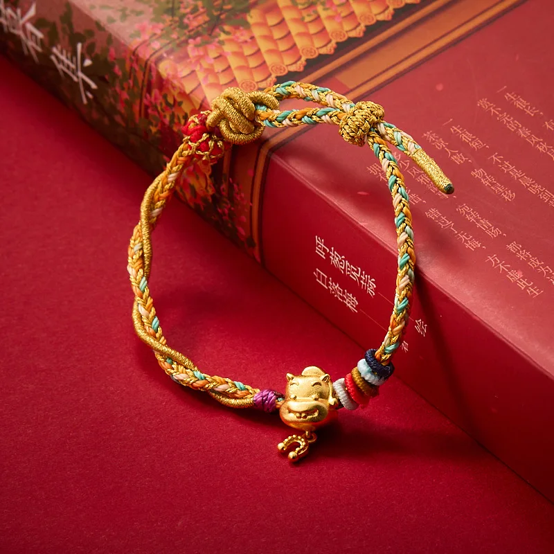 

2026 Золотая лошадь, браслет на год зодиака, ручная работа, сделай сам, двенадцать животных, удача, изысканные модные украшения