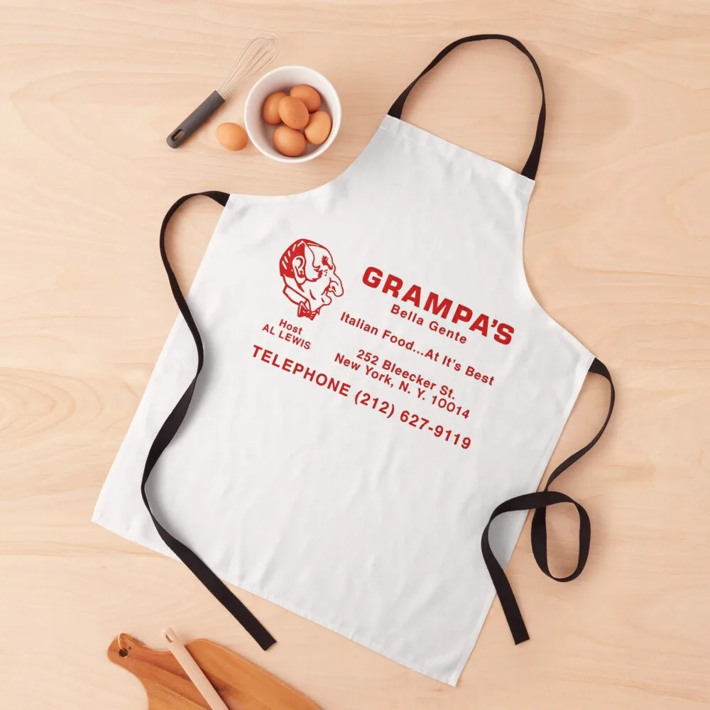 

Grampa's Bella Gente Restaurant Apron bib Cooking Clothes Apron
