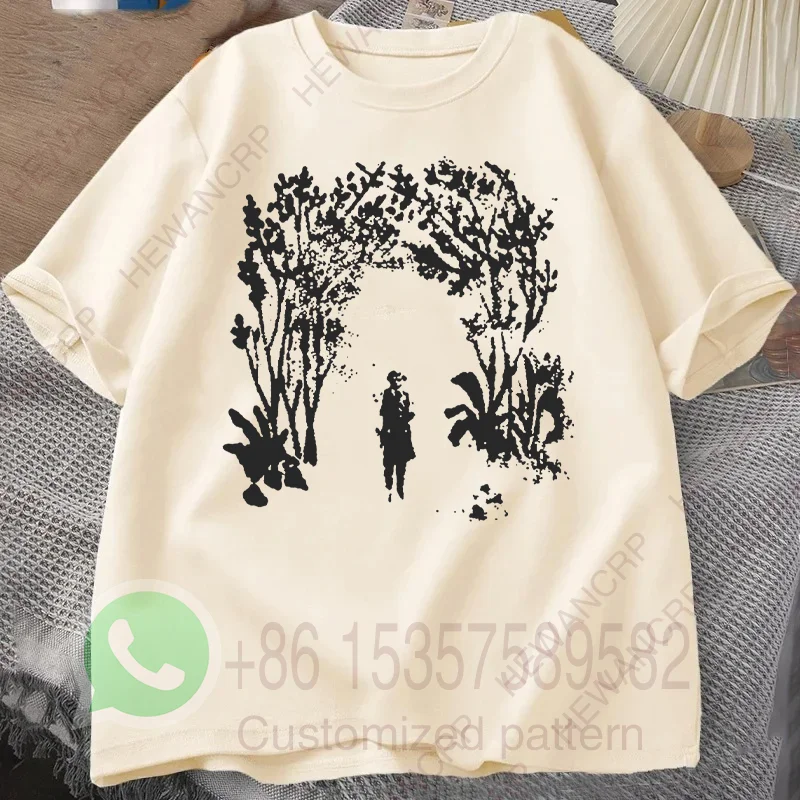 Abstract Painting T-shirt Men's Tracksuit O-neck Short-sleeved Tops Summer Casual Pullover Sportswear Cotton Fashion Streetwear