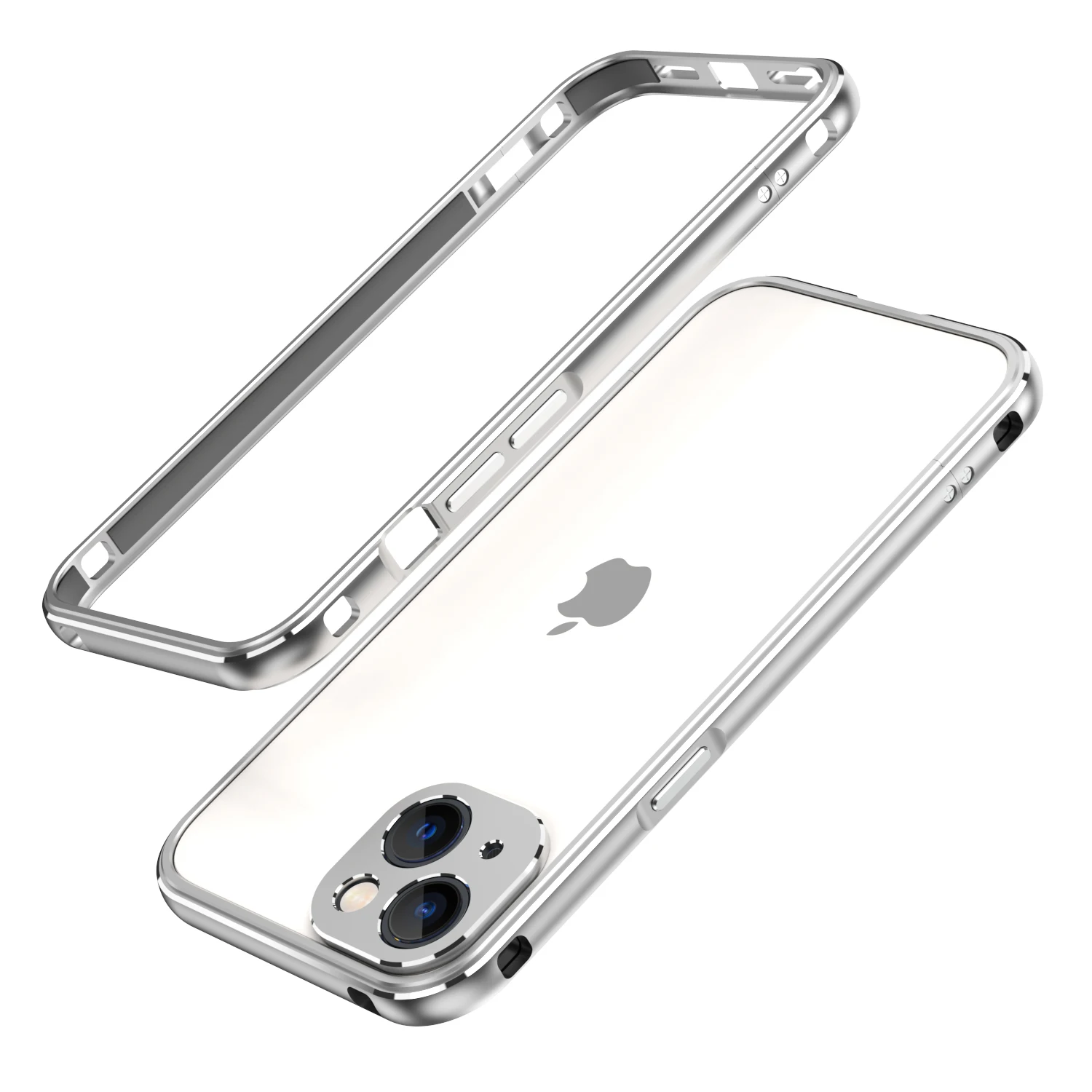 Protector De Lentes GIOPUEY Para IPhone 13 Y 13 Mini, Cristal Templado Con Marco De Metal 2 En 1, Fácil Instalación