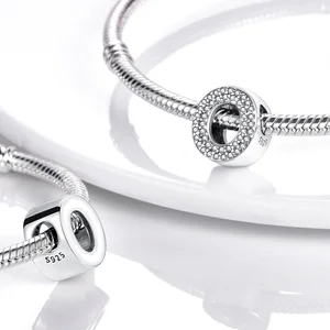 925 حبات سحر الفضة الإسترليني لسوار باندورا ، 26 حرفا ، تركيبة مجانية ، إنتاج مجوهرات DIY ، هدية أفضل 10 حبات مبيعا بالحروف - رقم 1