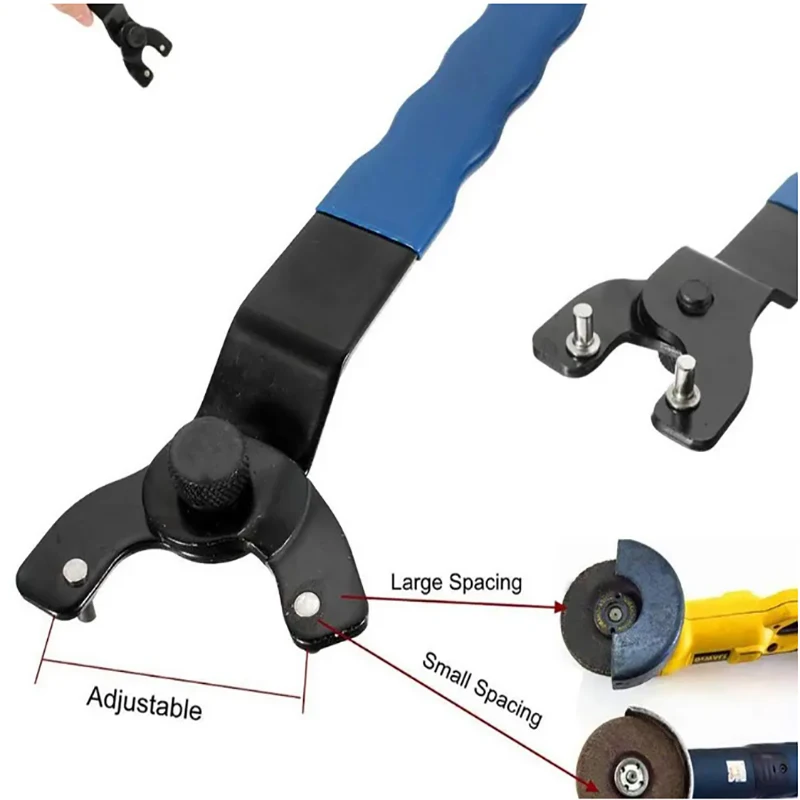 1/2PCS Universal Angle Grinder Wrench Single Head Hardware Tool Holder Adjustable Size Plastic Dip Handle Wrench Multifunction