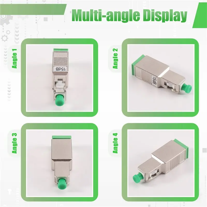ABUO-SC Fiber Optic Attenuator 2PCS- For APC, 15Db Single-Mode, SC Male To Female Connectors