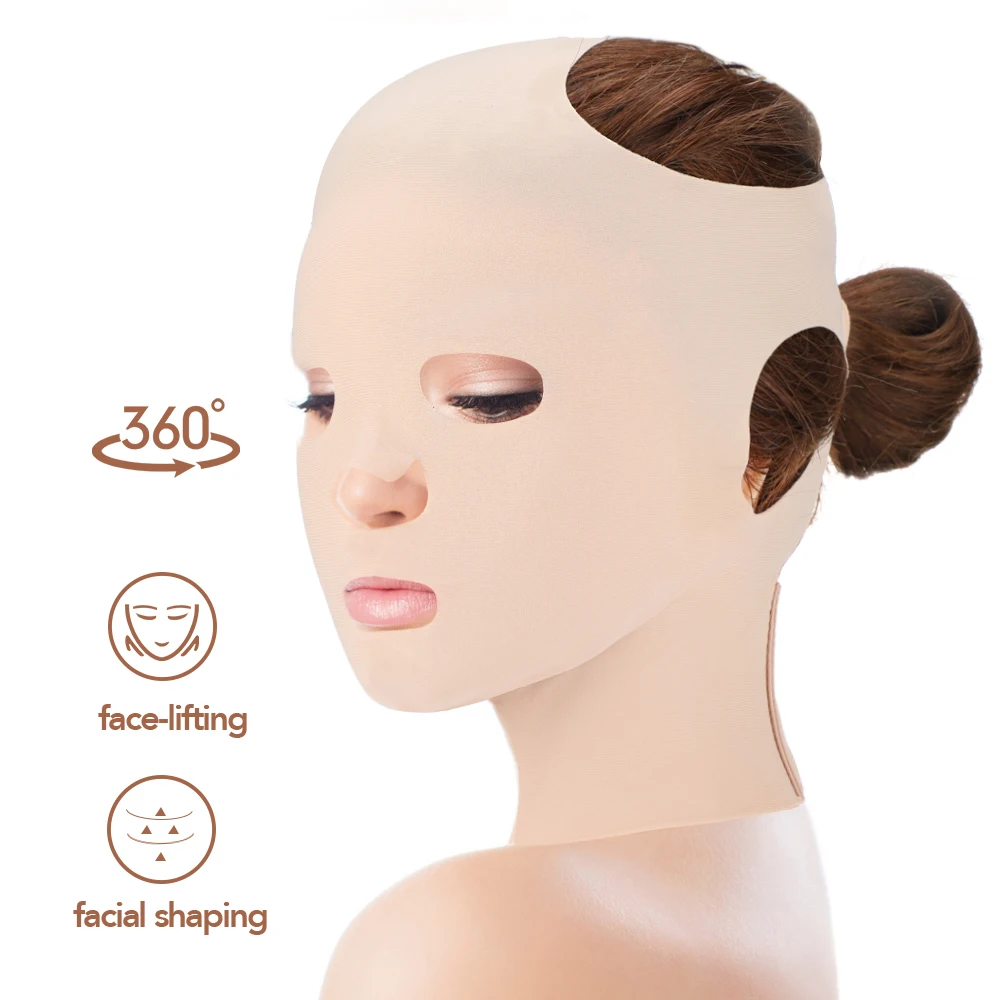 Reusable 3D Face Lift Sleeping Mask Breathable Full Facial Lift V Shaper Belt Face Anti Wrinkle Slimming Thining Beauty Tool