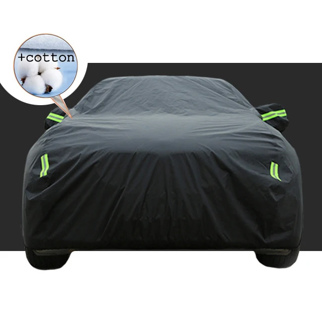 Polyester 190T 3210D Oxford Car Cover PEVA with Cotton Snow Cover Waterproof Automatic SUV Car Cover