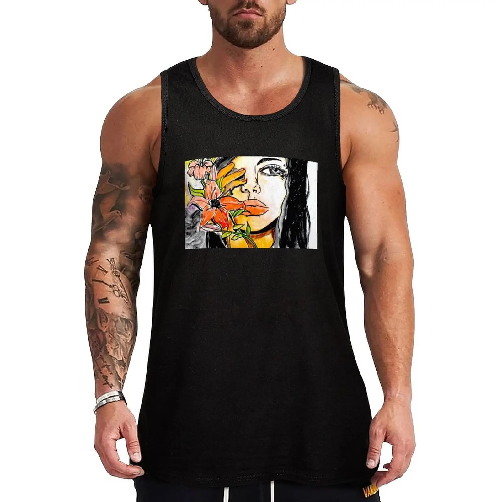 More flowers more girls not enough time Tank Top Basic Tank Top Soft Breathable Casual Daily Wear