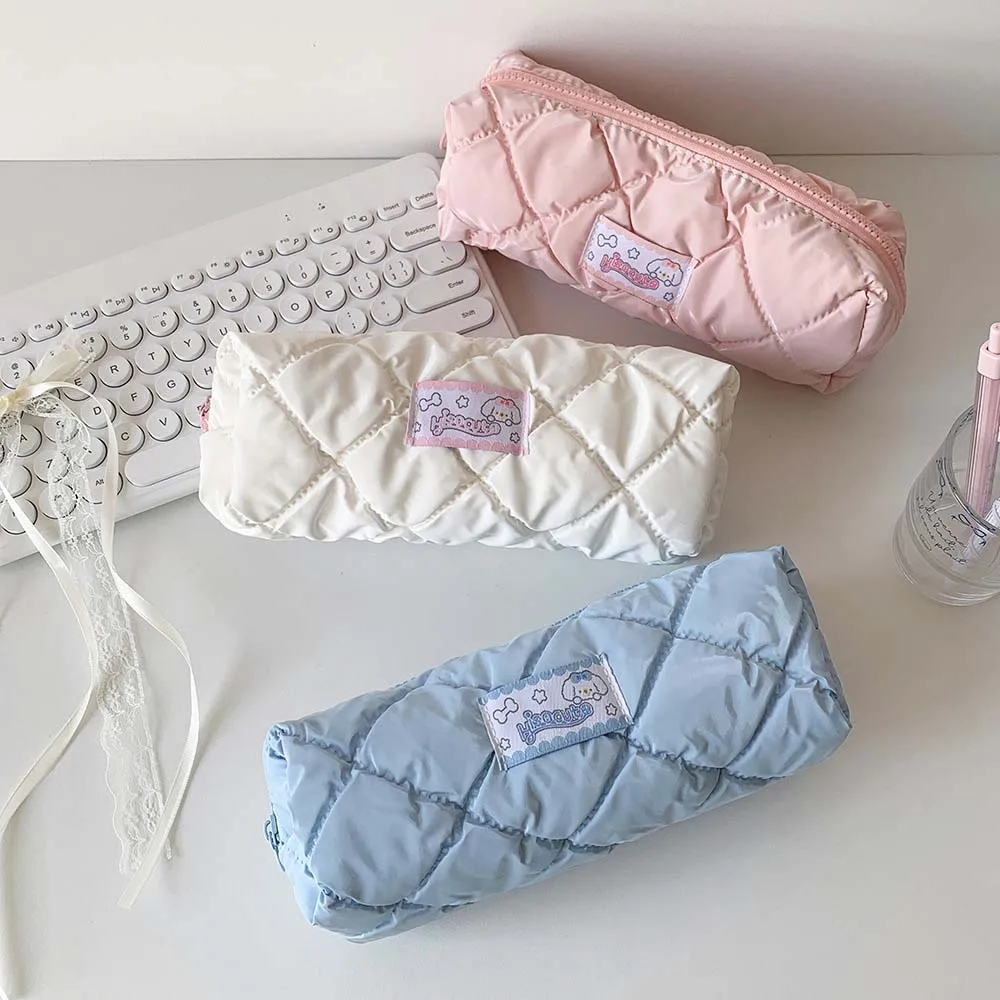 

Stationery Organizer Stationery Bag Cream Candy Color Jewelry Storage Pencil Case Large Capacity Single Layer Cosmetic Bag