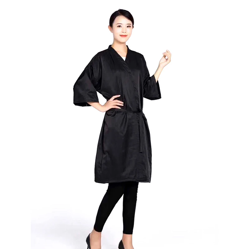 Light Weight Salon Client Gown Hair Salon Hair Cutting Smock Black Robes Cape