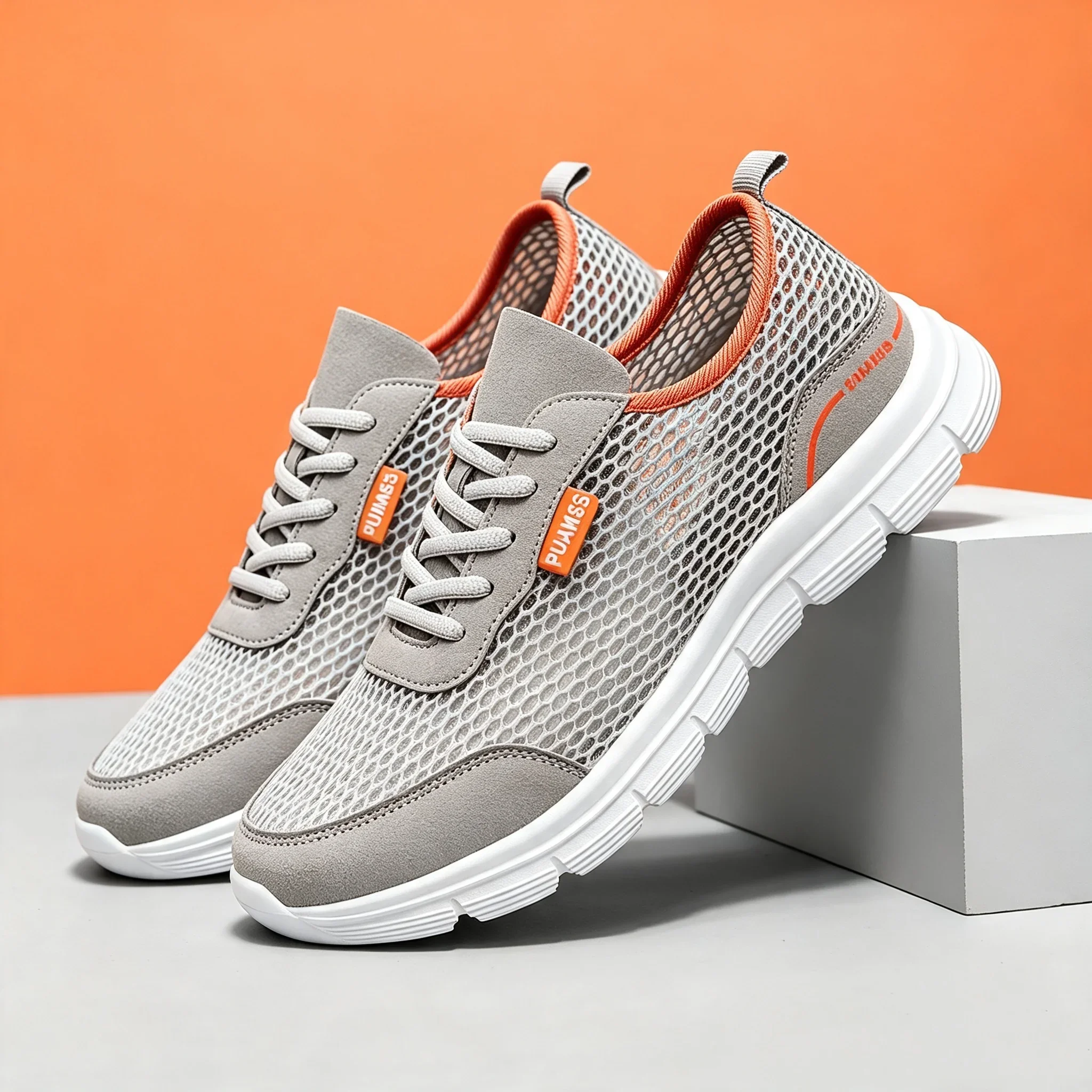 Men Summer Mesh Running Shoes Ultra Lightweight Breathable Sneakers Outdoor Sports Footwear Plus Size 39-46