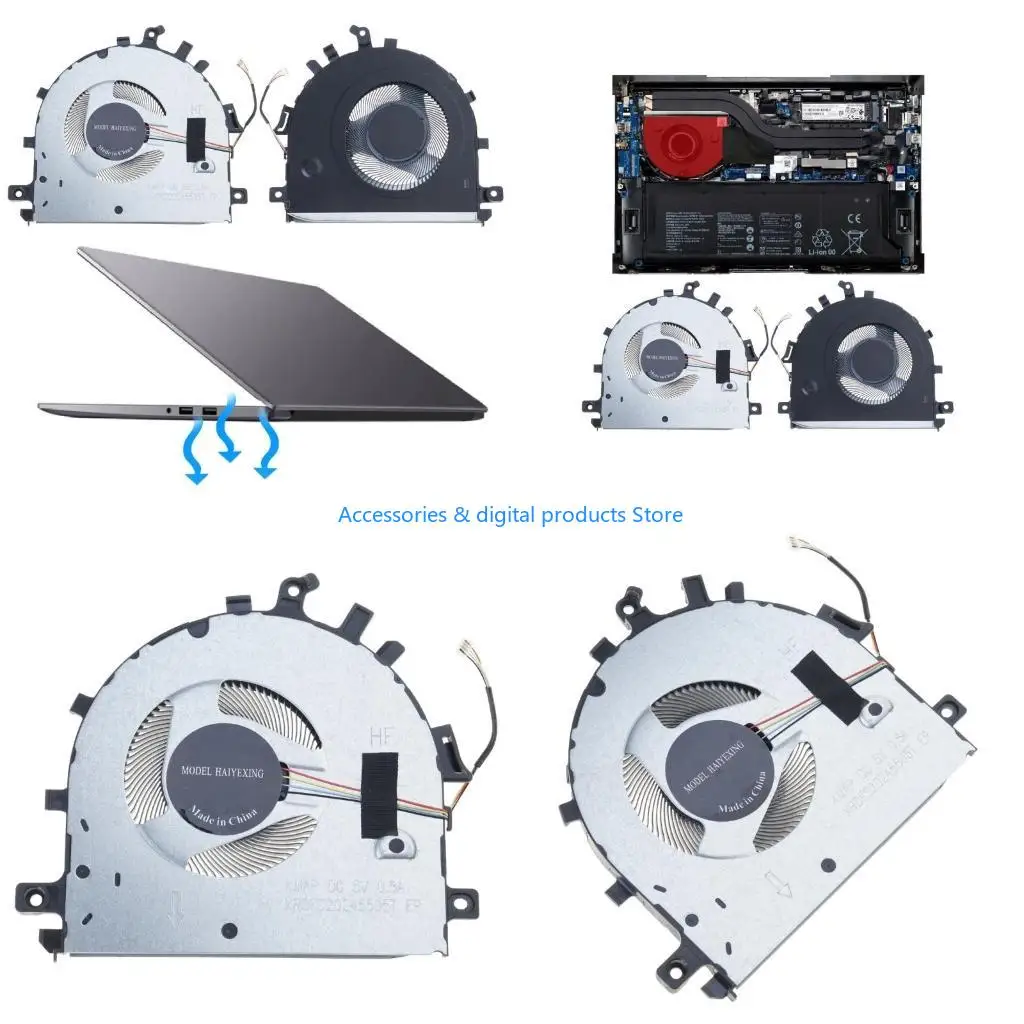 77JD Laptop CPU Radiator 4Pin 4wire Cooling Fan Quiet CPU Cooler for Huawei MateBook D15 D 15 BoB-WAH9 WAH9P WAE9P Boh-WAP9R
