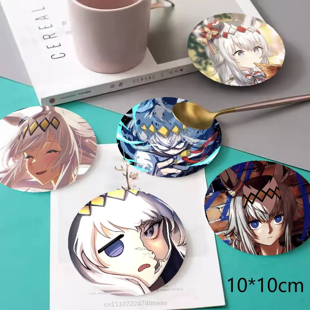 U-Umamusume Okuri Cap Элегантная деревянная подставка ручной работы с текстурой древесины - идеально подходит для кофе, чая, декора дома и бара.