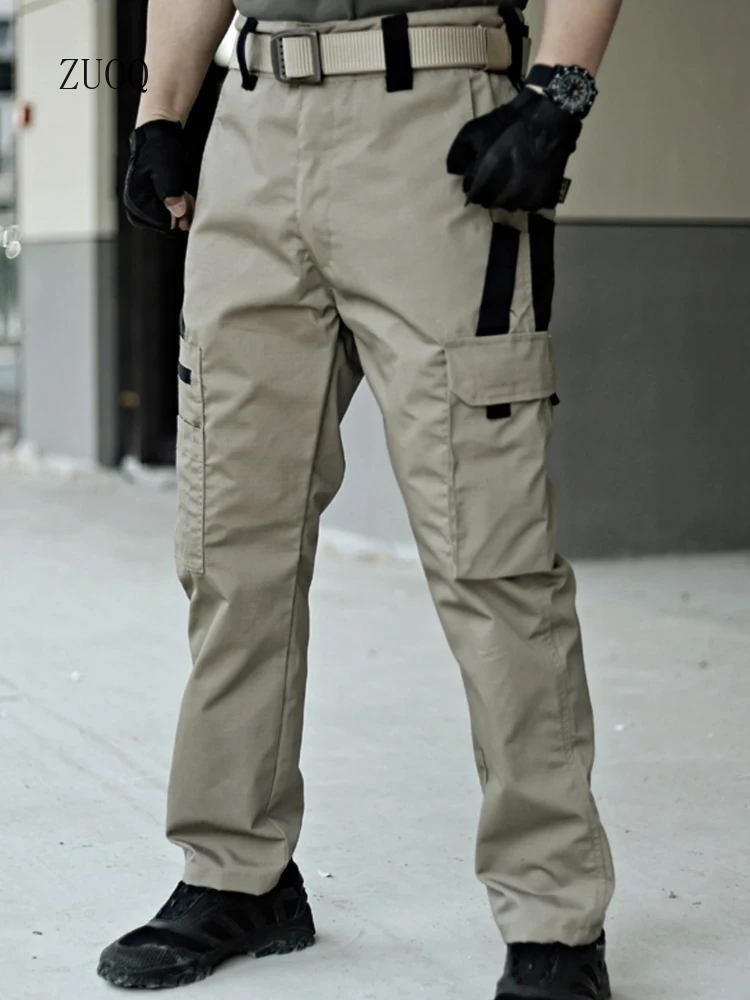 New 2025 Cargo Pants Men Multi-Pocket Pants Outdoor Construction Work Hiking Tactical Casual Trouser for Man