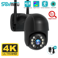 8MP 4K Smart WiFi PTZ Camera 5X Digital Zoom WiFi Surveillance Camera Night Vision Auto Tracking IP Camera Security Protection