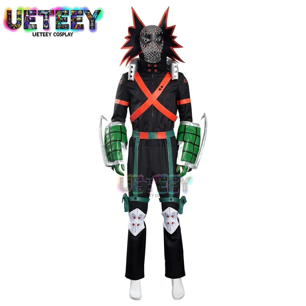 UETEEY My Hero Academia S5 Bakugou Katsuki Cosplay Kostüm Kampf-Outfits Halloween Karneval Anzug Maßanfertigung in jeder Größe