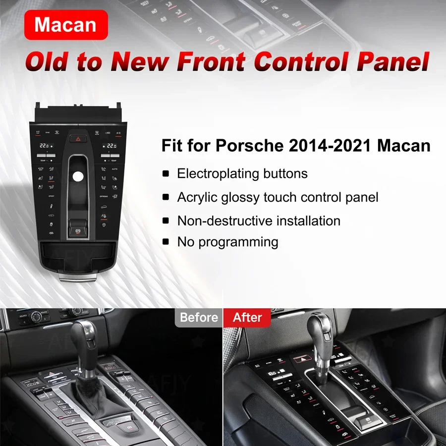 Center Console Gear LCD Shift Panel Interior Decorative Accessories For Porsche Macan 2014-2021 (95B.1 /95B.2) Support LHD RHD