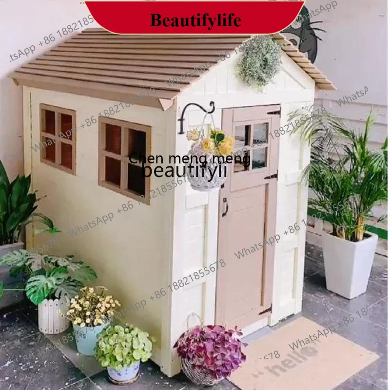 D178  Outdoor assembly garden, homestay chalet children's game balcony, toy wooden villa