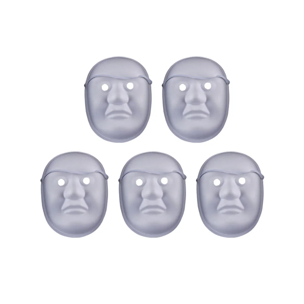 5ชิ้นกระดาษหน้ากากปิดหน้าครึ่งคริสต์มาสสำหรับภาพวาดชุดทำสีแบบทำมือสำหรับผู้ชายและผู้หญิง