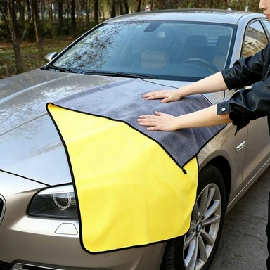 Luxus-Mikrofaser-Autowaschtuch 160x60 cm, dickes, doppelseitiges, weiches Tuch für die Autopflege, zum Waschen und Trocknen.