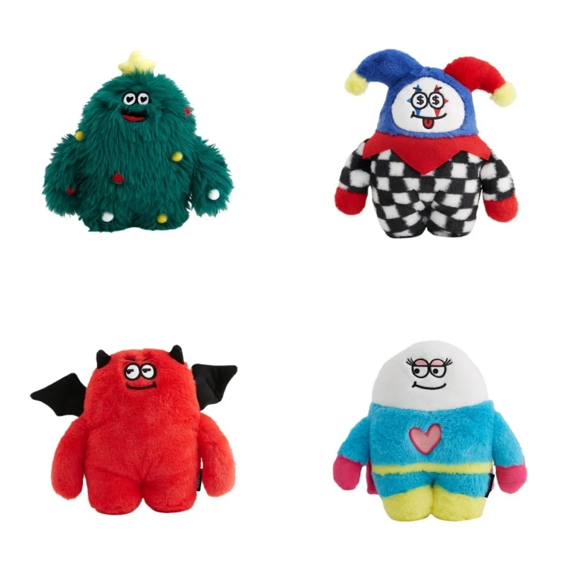 In Stock 26cm Nordic Moment Cute Fun Embroidered Animal Plush Pillows Halloween And Christmas Little Devil Christmas Tree Doll