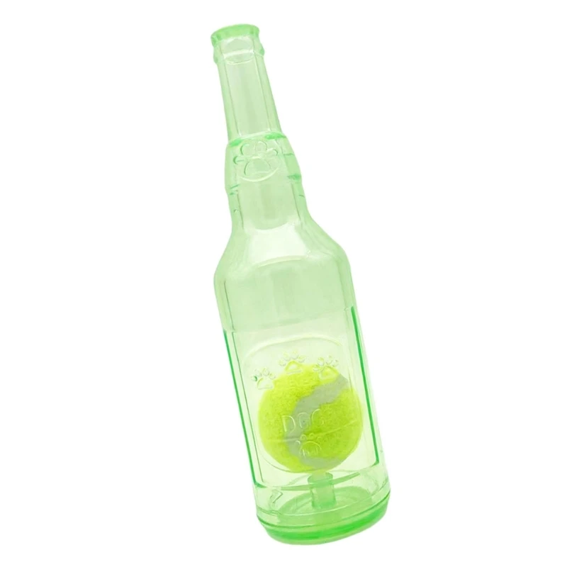 Botella vino para perros, juguete para masticar, tenis, limpieza dientes, desalienta comportamiento destructivo